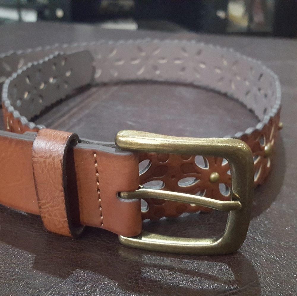 Cute Brown Studded Belt, Sm/Med